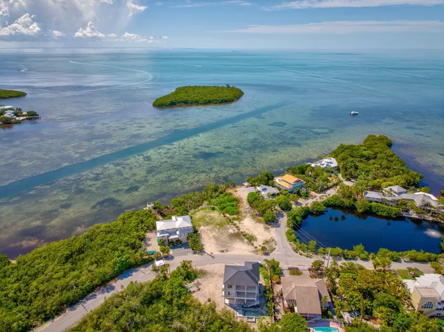 a aerial view of a house with a yard