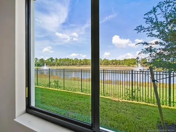 a view of a garden from a window