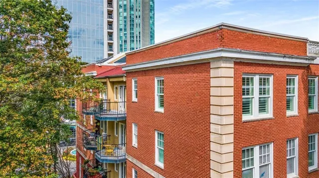 a front view of a building