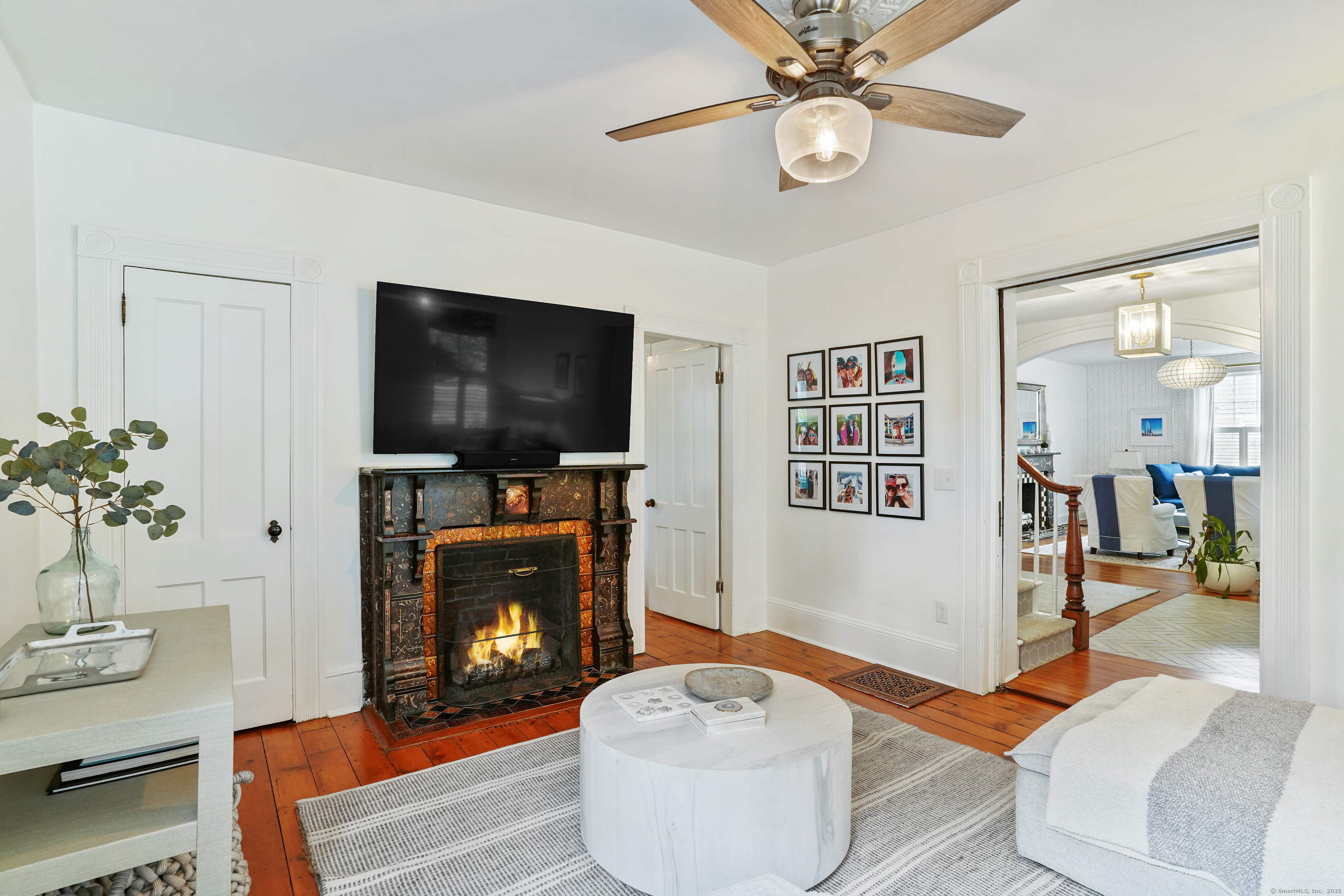 215 Old Post Road Fairfield, CT 06824 - Photo 9 of 39 Family Room with Gas Fireplace