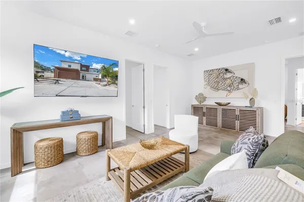 a bedroom with a bed and a cabinets