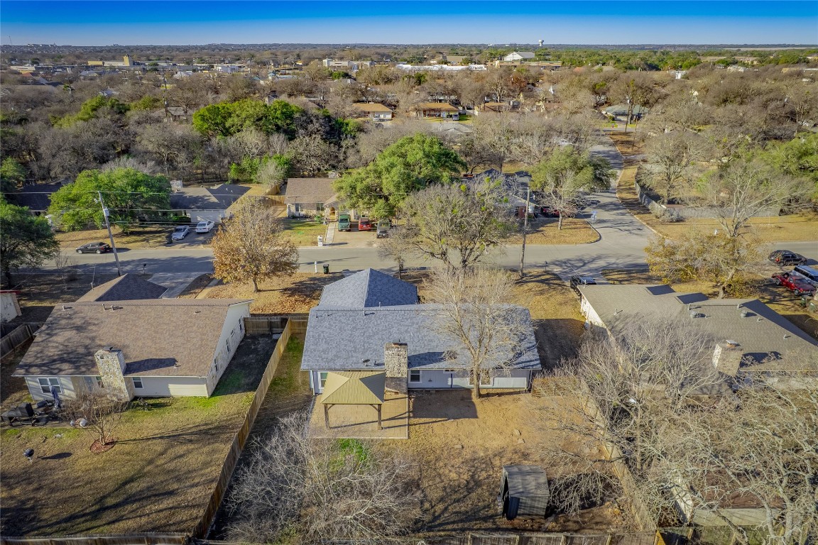3209 Buffalo Springs Trail Georgetown, TX 78628 - Photo 30 of 32 an aerial view of residential houses with outdoor space