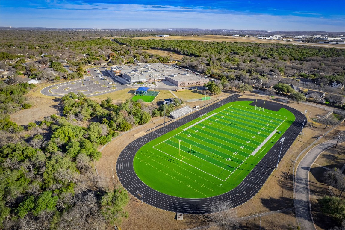 3209 Buffalo Springs Trail Georgetown, TX 78628 - Photo 31 of 32 an aerial view of a golf course with a swimming pool