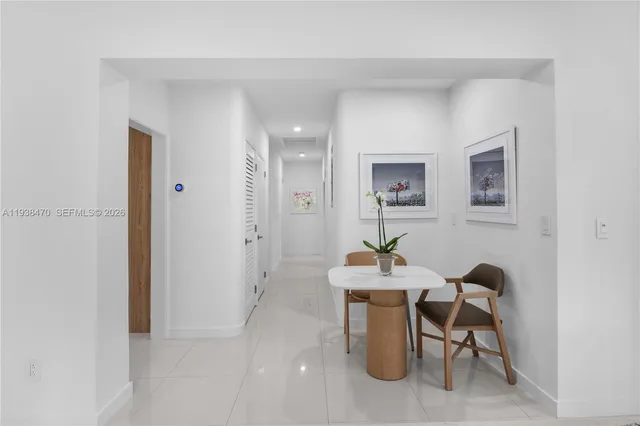 a workspace with furniture and window