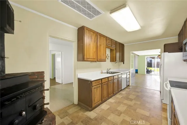 a view of a backyard with a garden