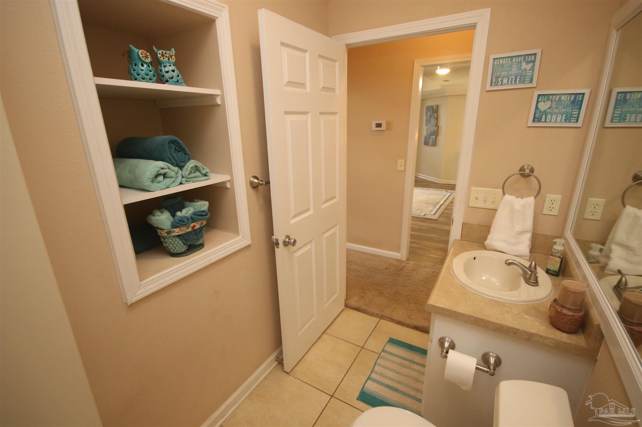5895 Quintette Road Pace, FL 32571 - Photo 41 of 67 for linens & supplies. Brushed nickel hardware.