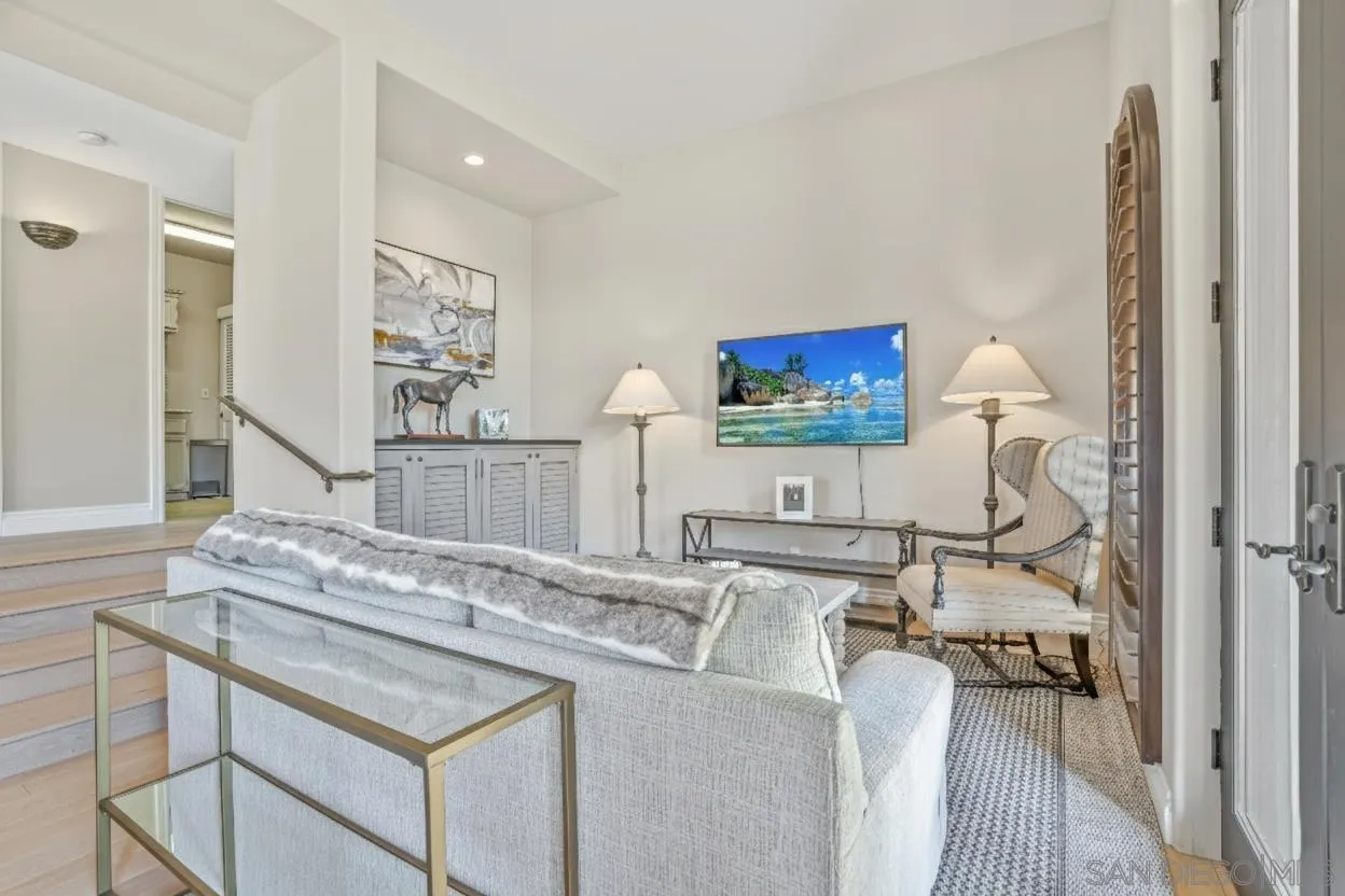 5305 La Crescenta Road Rancho Santa Fe, CA 92067 - Photo 54 of 64 Guest Casita has spacious family room and dining area with outside access to side yard and backyard.Paint virtually enhanced to match FR