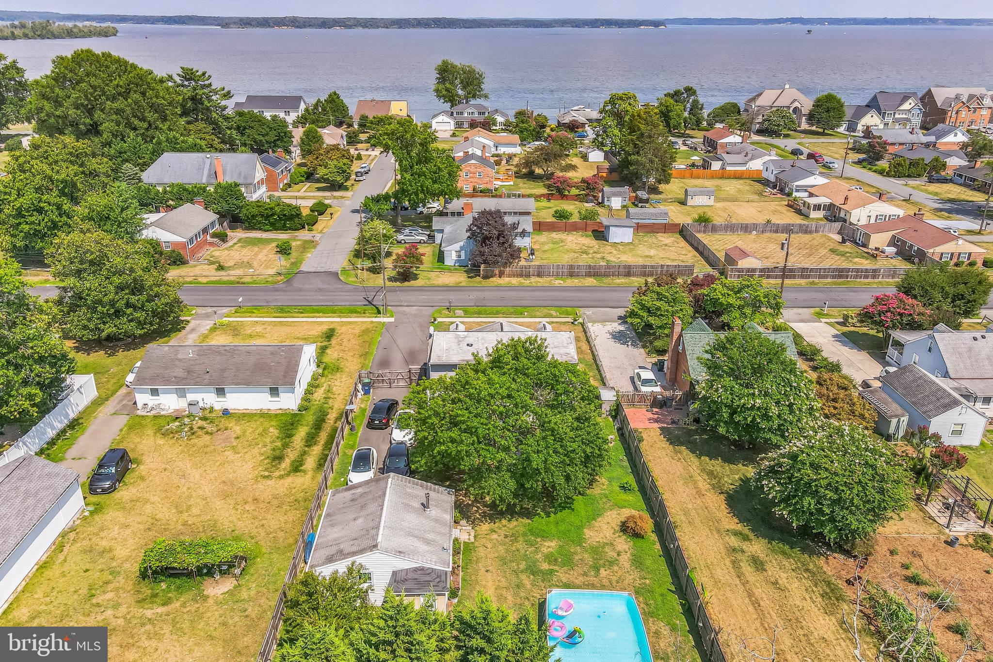 14710 Featherstone Road Woodbridge, VA 22191 - Photo 30 of 33 Aerial view showing proximity to Occoquan Bay
