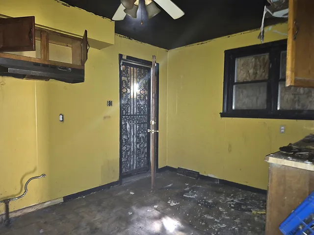 a close view of sink and microwave