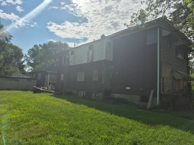 a backyard of a house