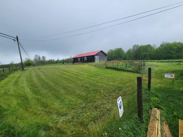 a garden view with a lake view
