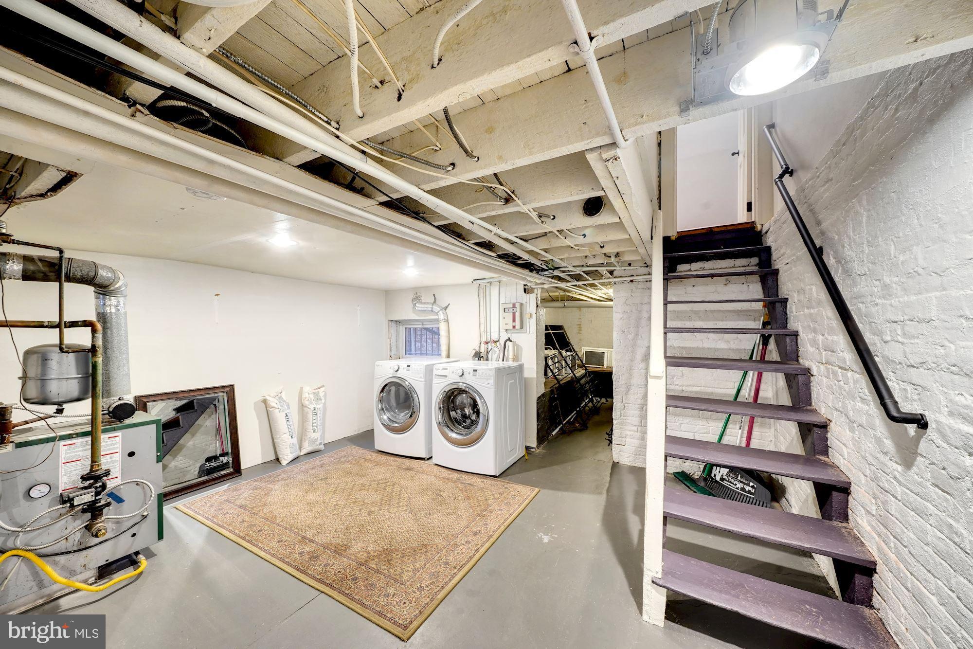 707 7th Street Southeast Washington, DC 20003 - Photo 11 of 16 Unfinished Basement with Laundry
