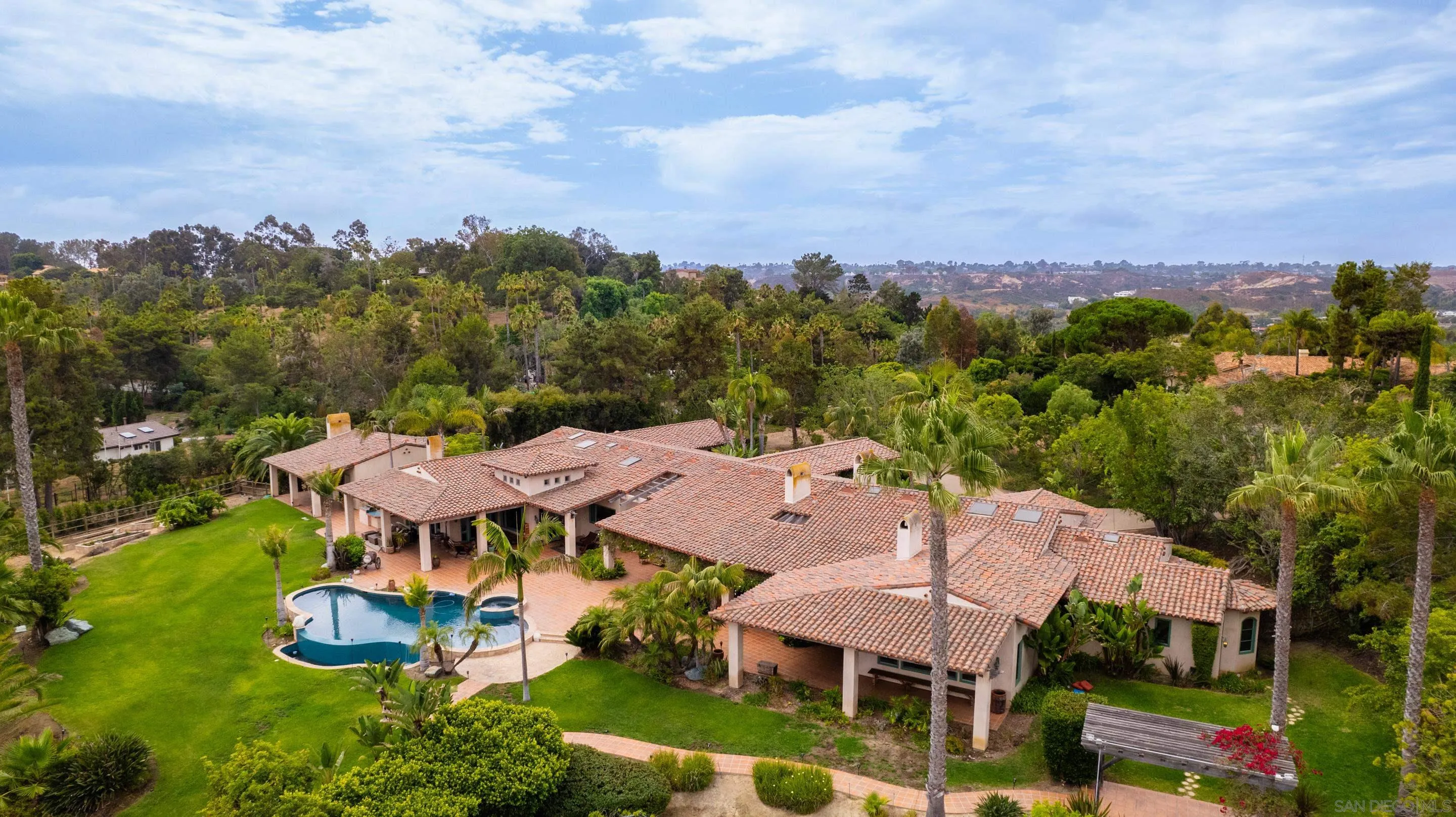 17427 Los Morros Rancho Santa Fe, CA 92067 - Photo 6 of 11 an aerial view of a houses
