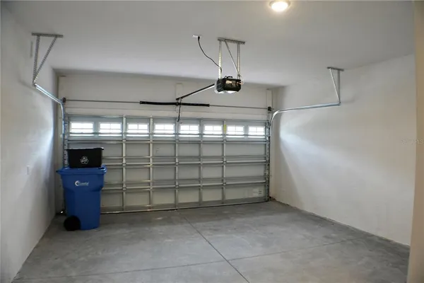 a view of a garage