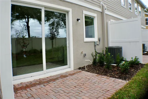 a view of a entryway door front of house