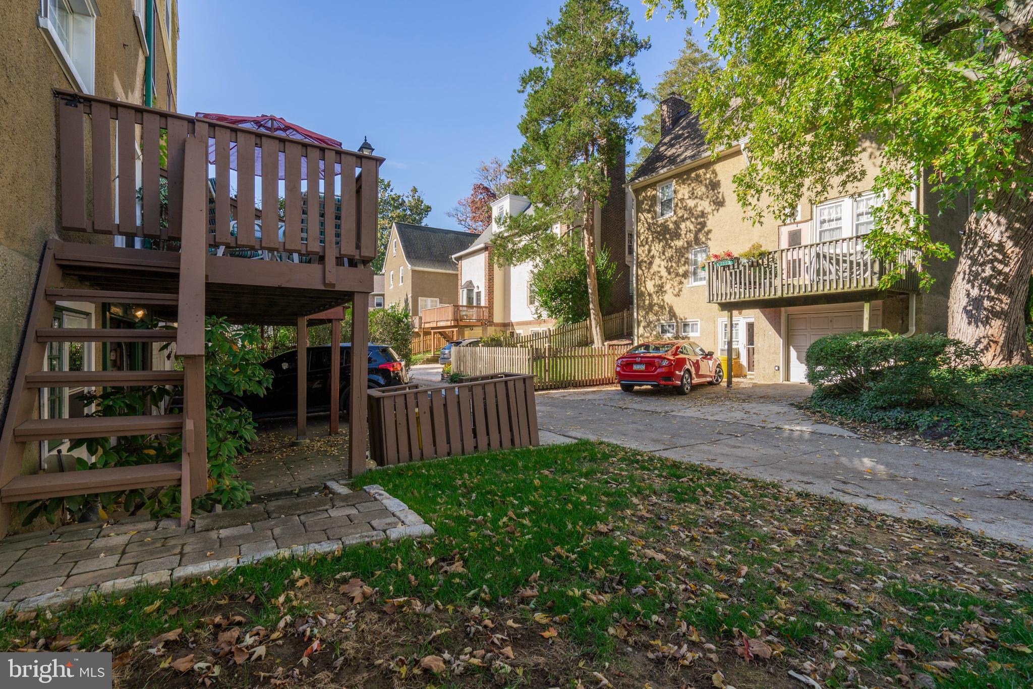 32 Wellington Road Ardmore, PA 19003 - Photo 22 of 35 Deck Stairs to Garage and Rear Parking