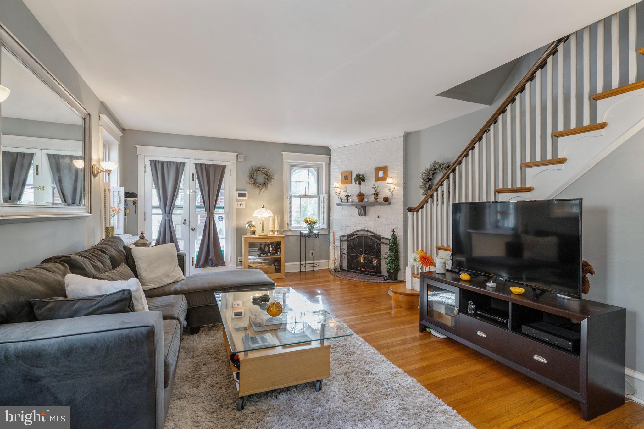 32 Wellington Road Ardmore, PA 19003 - Photo 6 of 35 Living Room with Gas Fireplace