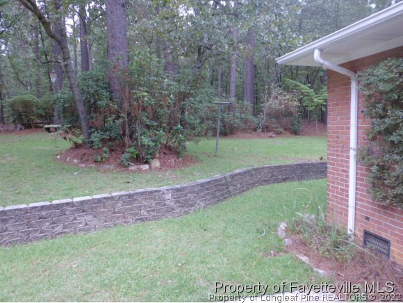 400 Myra Road Raeford, NC 28376 - Photo 20 of 24 a view of a backyard with large trees and plants