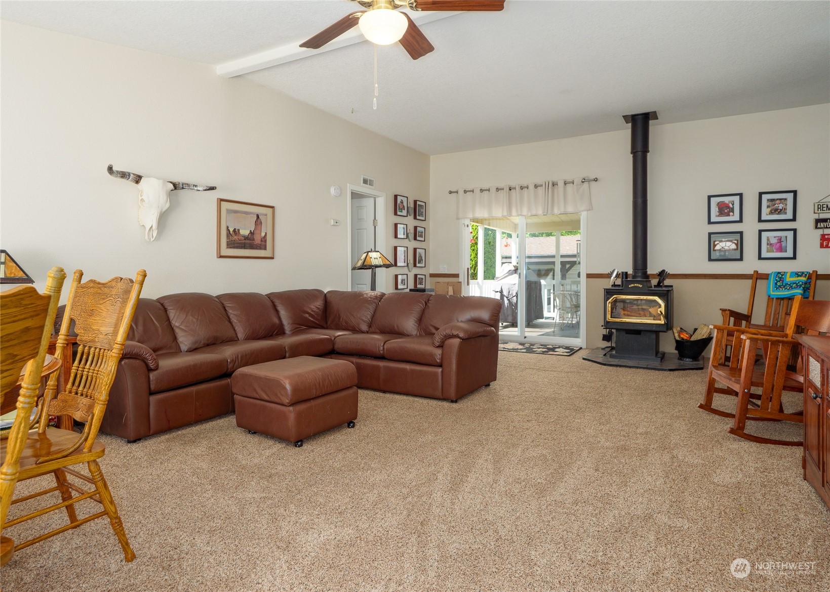 74 Miles Road Port Angeles, WA 98362 - Photo 9 of 40 a living room with furniture and a flat screen tv
