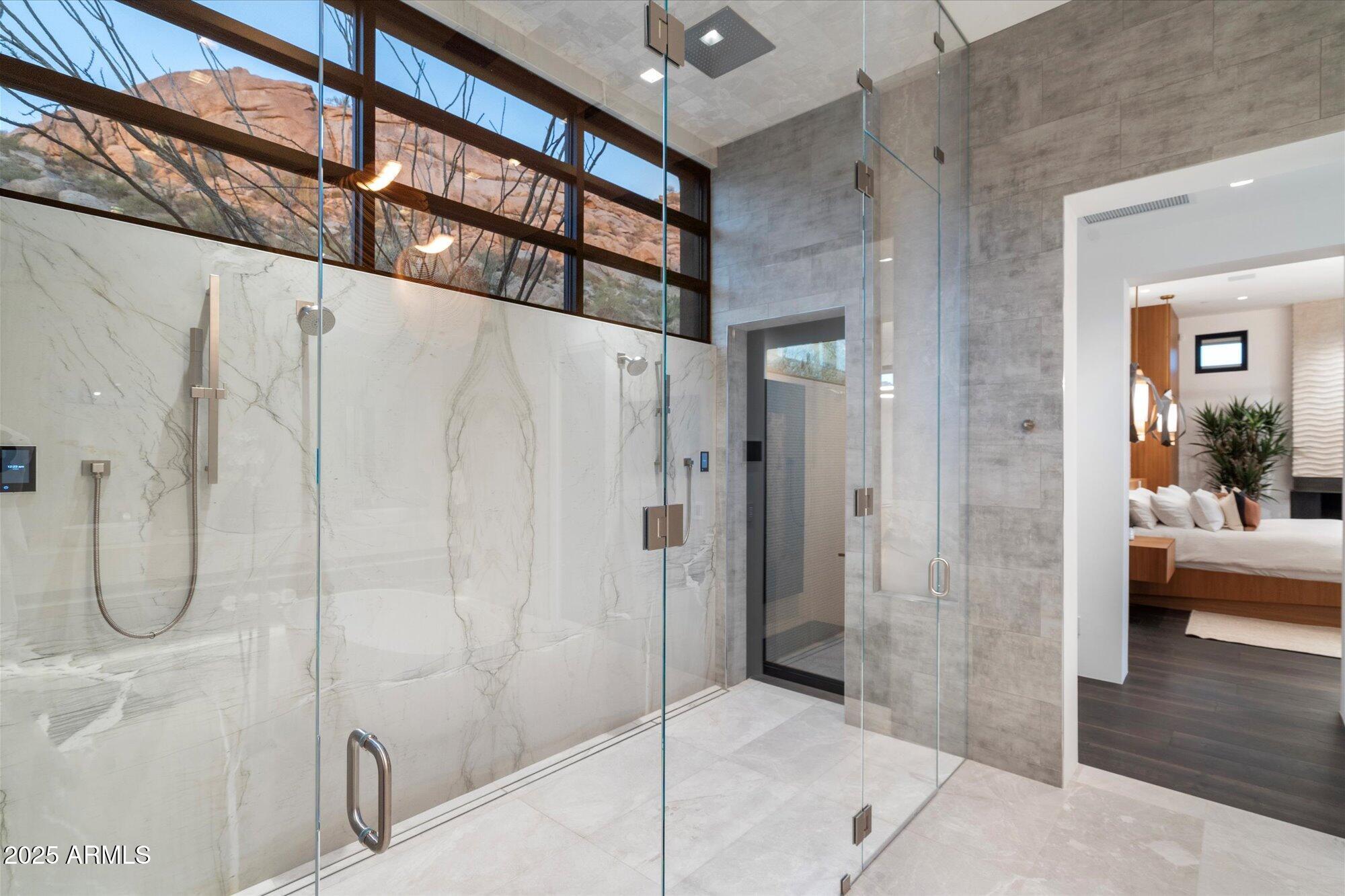 10585 East Crescent Moon Drive, Unit 44 Scottsdale, AZ 85262 - Photo 36 of 88 030-Primary Bathroom Shower _ View