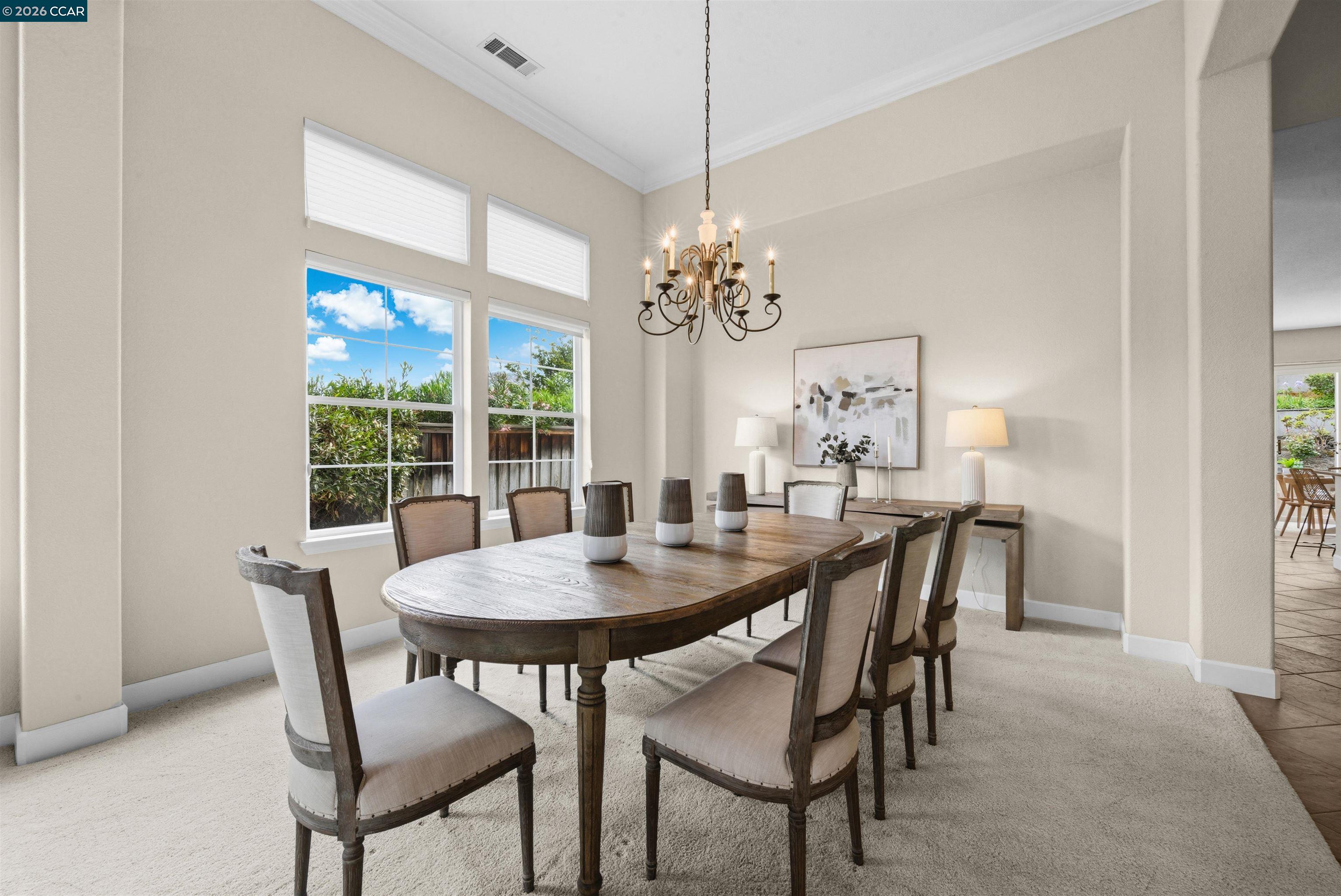 5260 Hiddencrest Court Concord, CA 94521 - Photo 11 of 87 a view of a dining room with furniture window and outside view