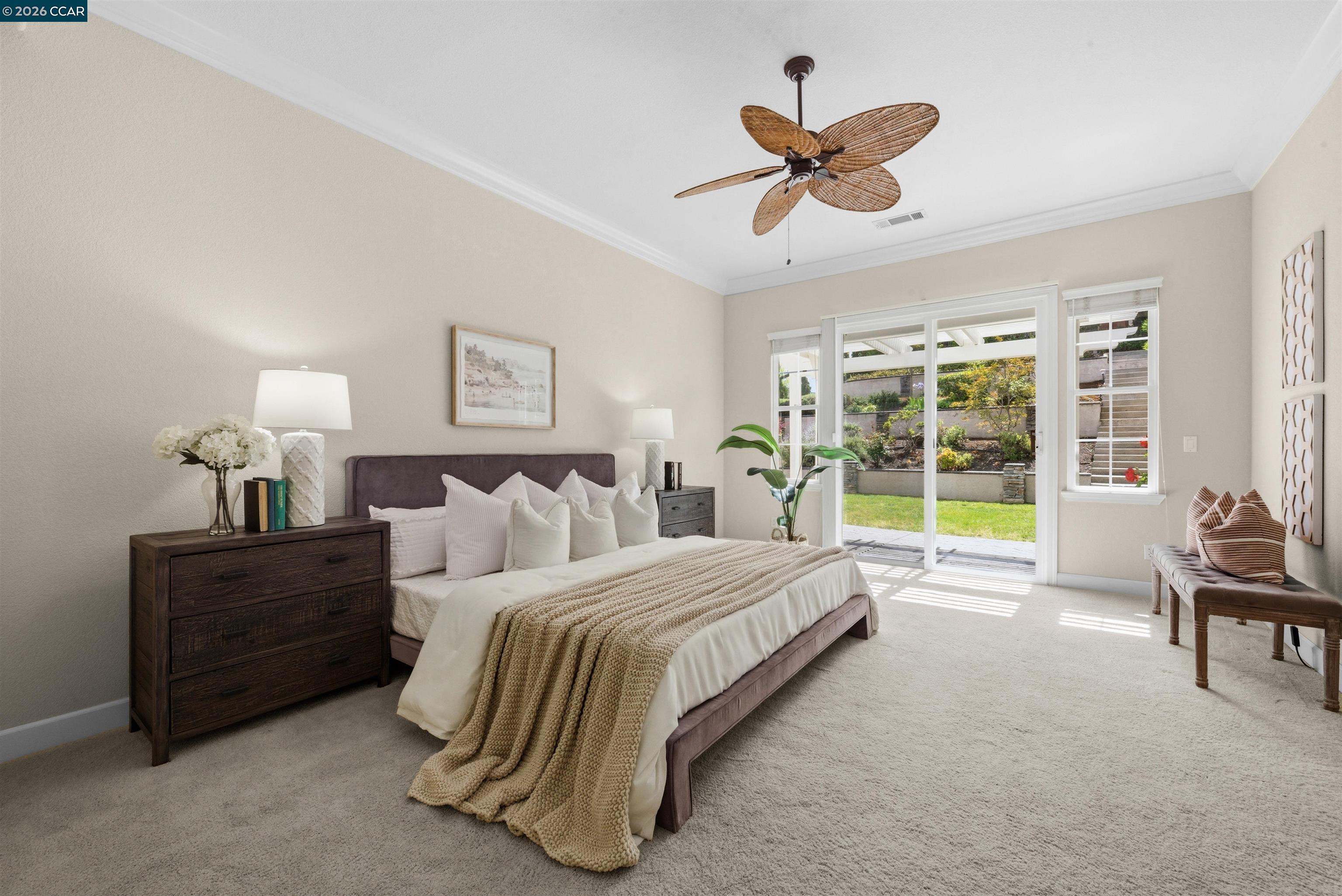 5260 Hiddencrest Court Concord, CA 94521 - Photo 28 of 87 a spacious bedroom with a bed and a large window