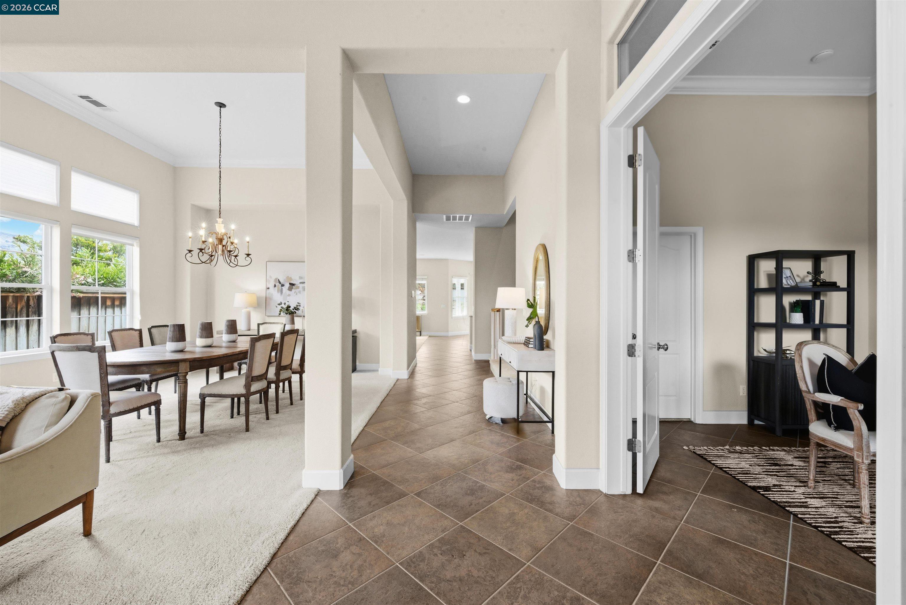 5260 Hiddencrest Court Concord, CA 94521 - Photo 7 of 87 a view of a dining room with furniture and a floor to ceiling window