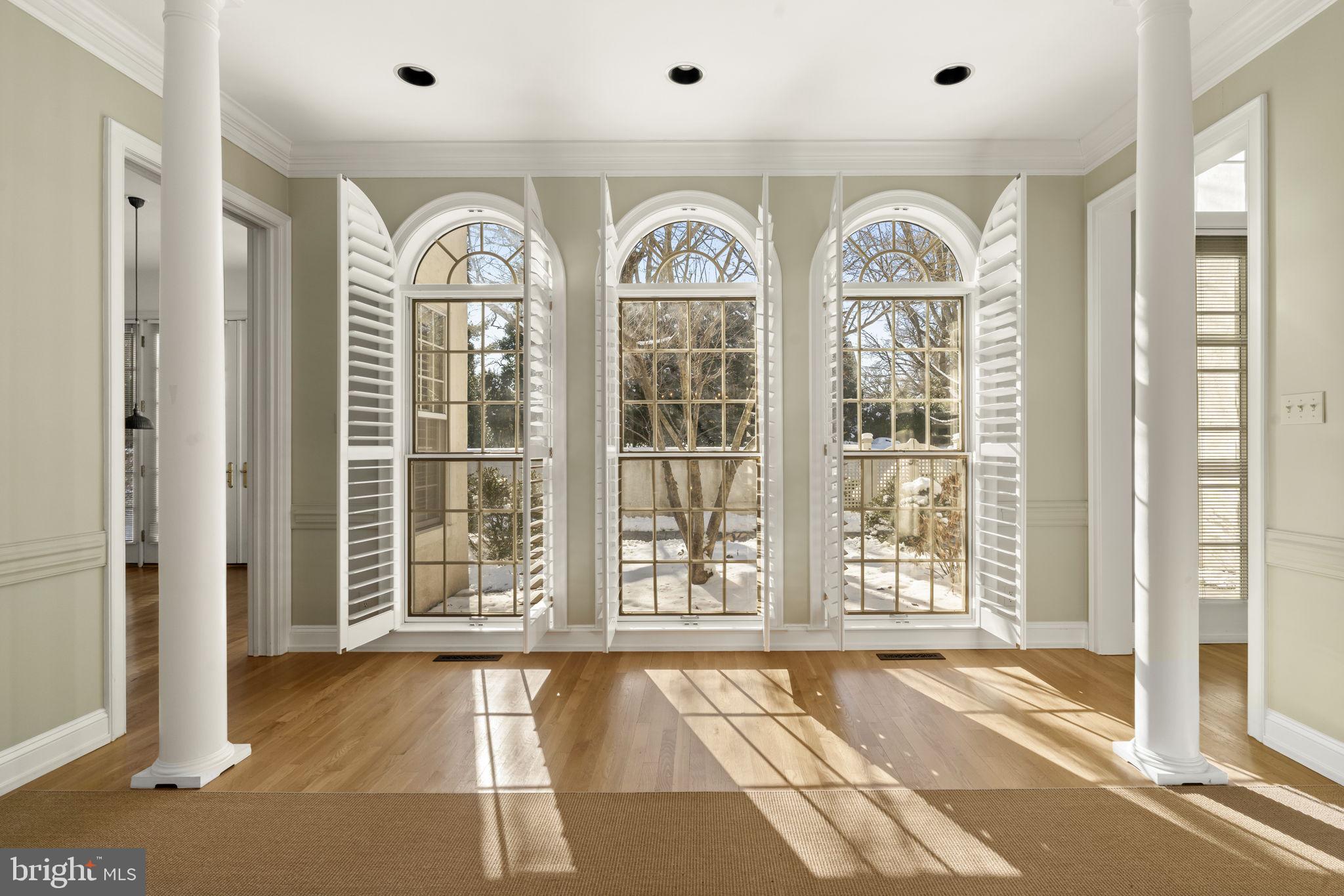841 Mt Moro Road Villanova, PA 19085 - Photo 14 of 57 Dining Room - Triple Arch Windows