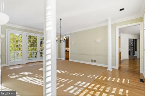 a bedroom with a bed and a fireplace