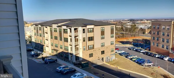 a city view with tall buildings