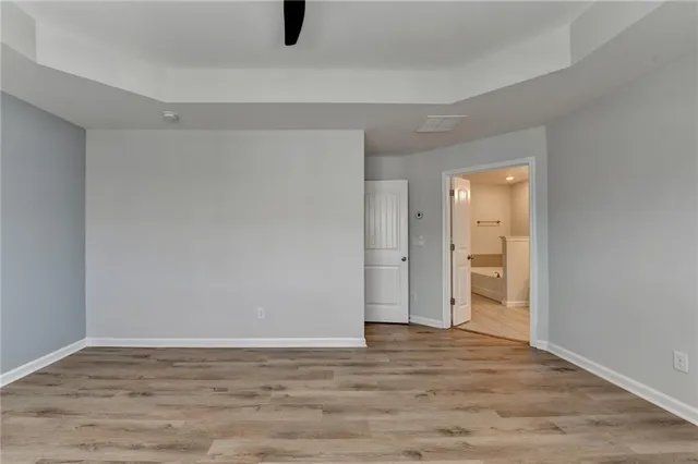 a view of a hallway with front door