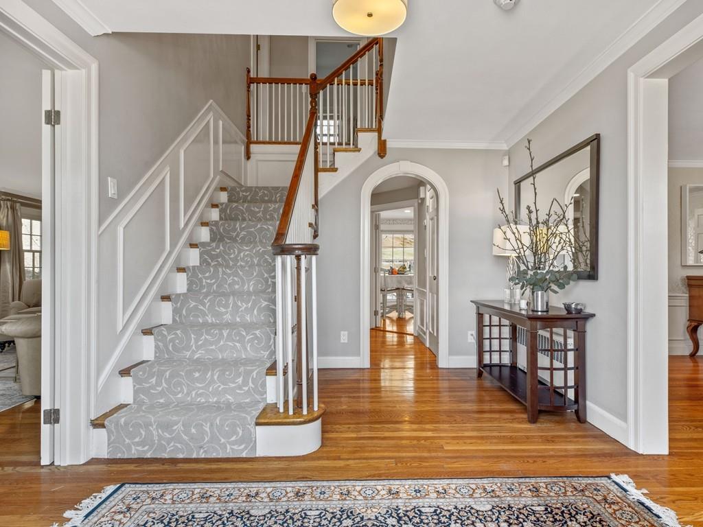 119 Hampshire Road Wellesley, MA 02481 - Photo 2 of 19 a view of entryway and hall with wooden floor