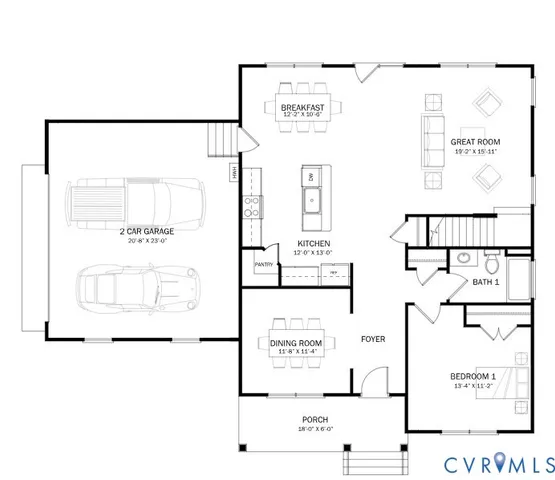 a picture of a floor plan