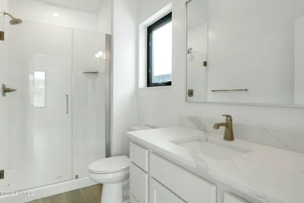 a small space with a shower