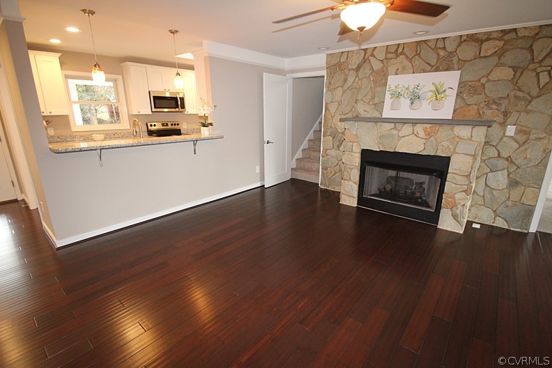 2809 Banbury Road Chester, VA 23831 - Photo 6 of 47 a view of kitchen with furniture and fireplace