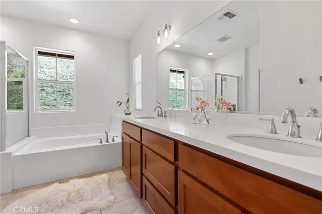 a view of balcony with wooden floor