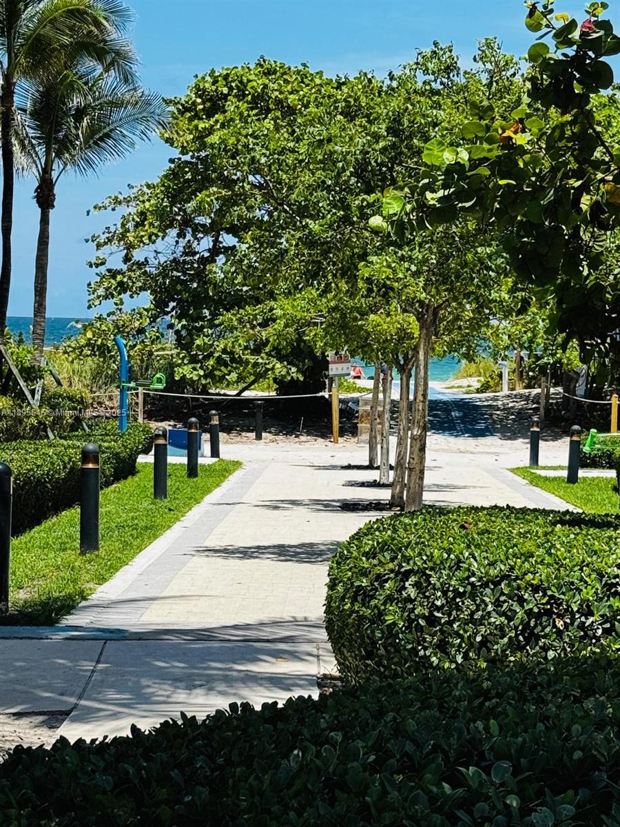 9156 Collins Avenue, Unit 310 Surfside, FL 33154 - Photo 20 of 22 a view of outdoor space with deck and green space