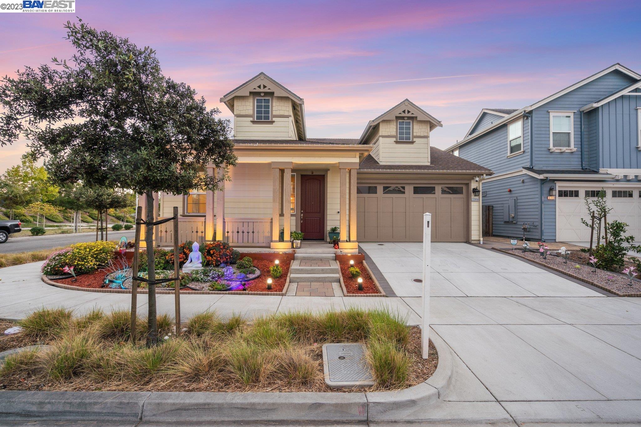 front view of a house with street
