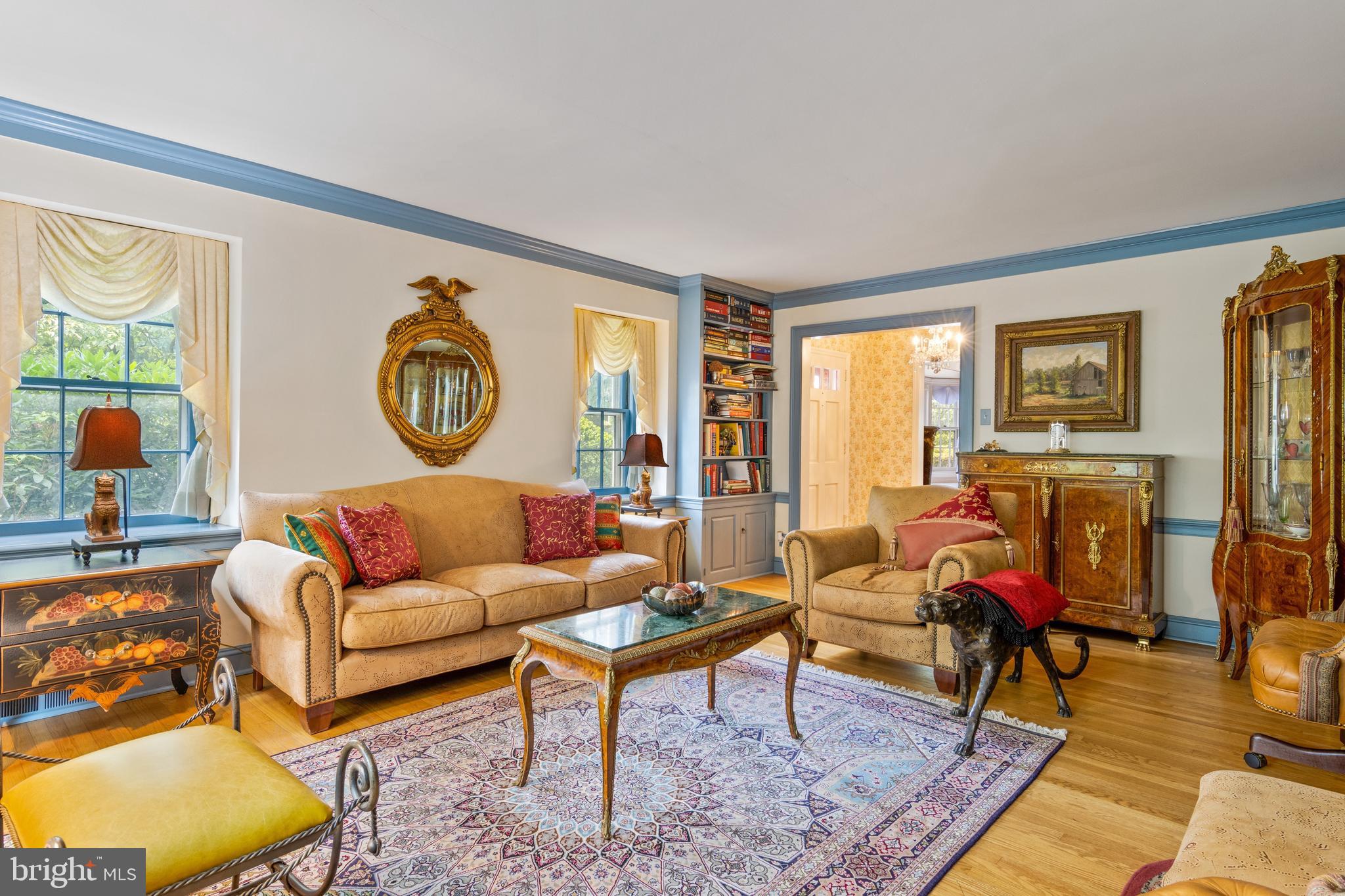 3915 Netherfield Road Philadelphia, PA 19129 - Photo 6 of 28 Living Room with built-in bookcases