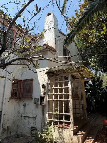 a view of a house with a door