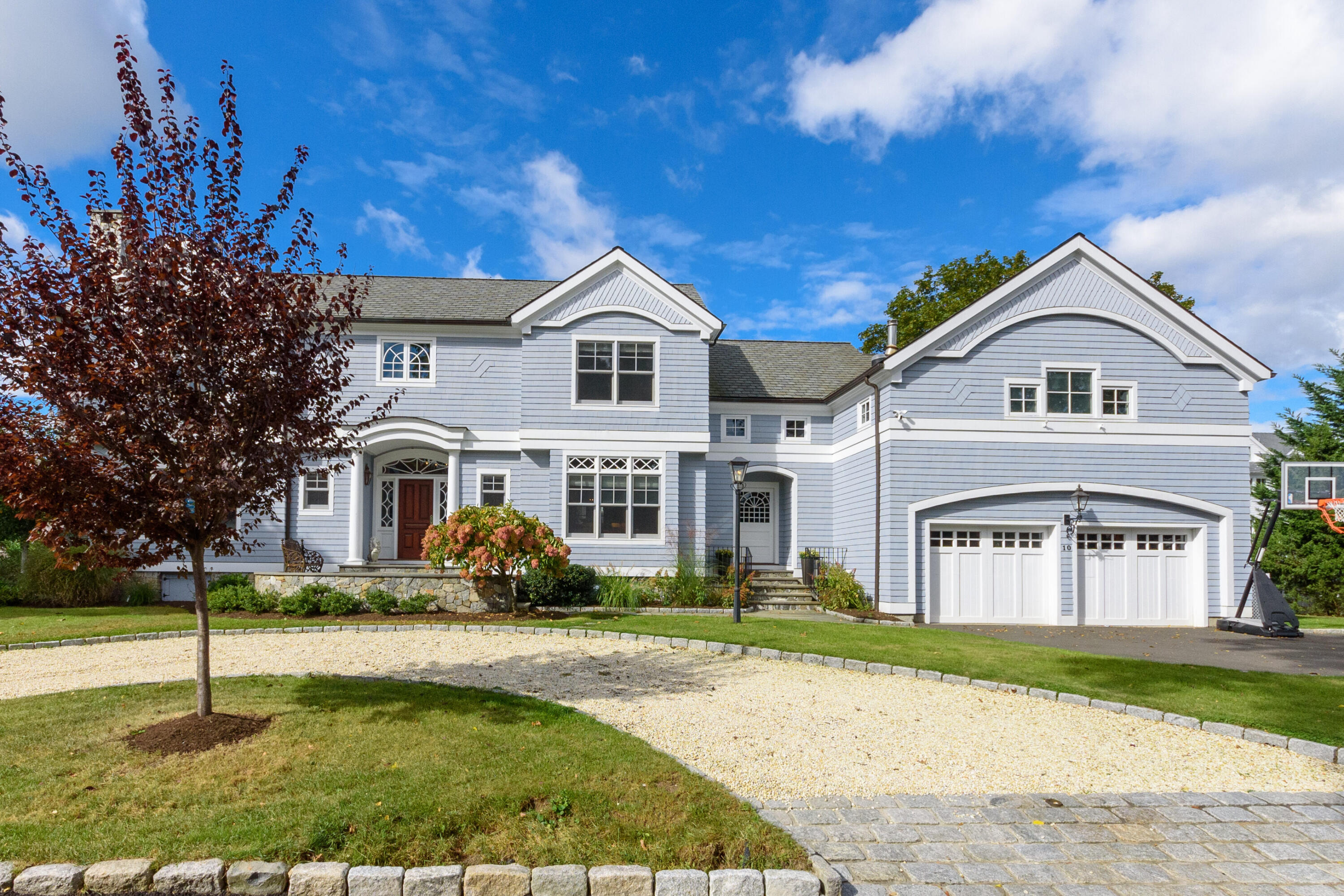 10 Mayflower Road Darien, CT 06820 - Photo 3 of 38 a front view of a house with a yard