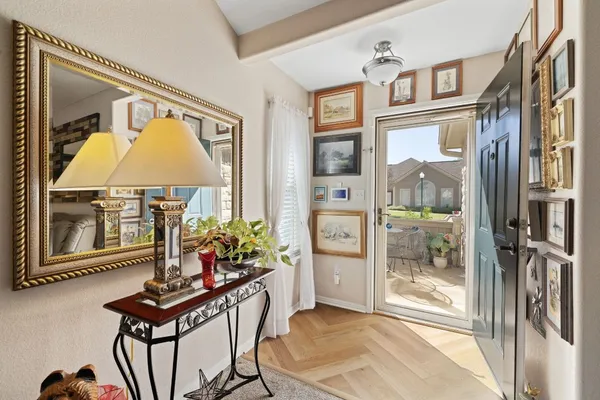 a room with furniture and window