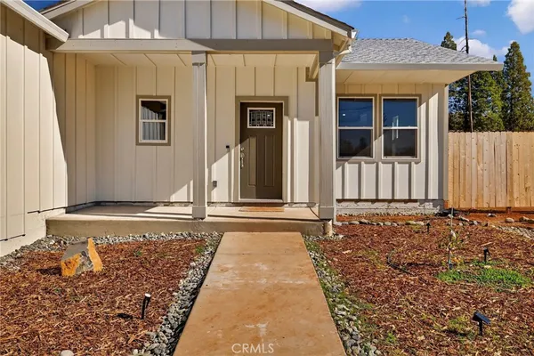 a front view of a house