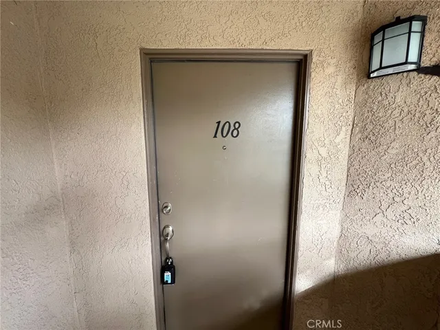 a close view of door