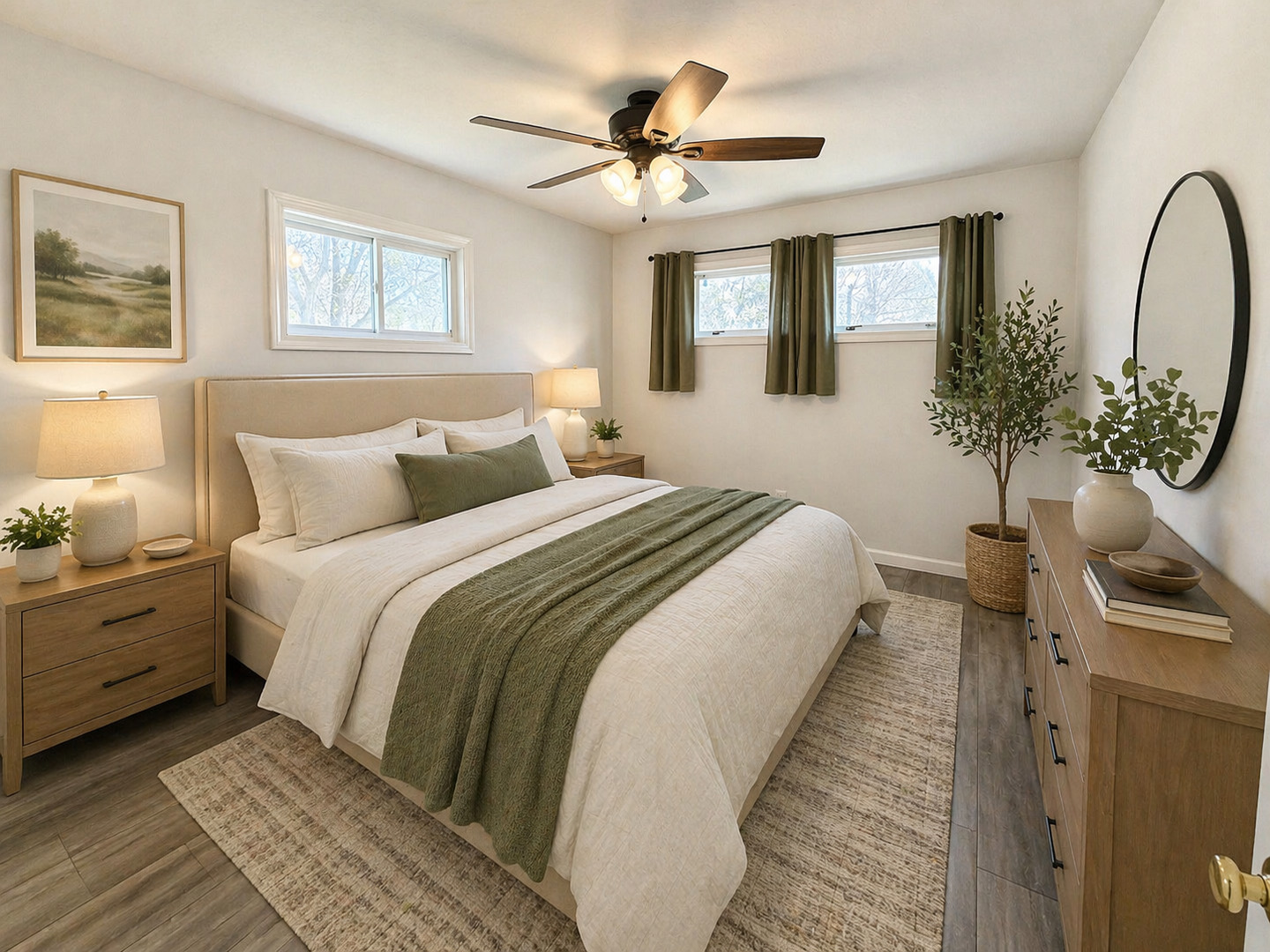 207 East Illinois Street Cambridge, IL 61238 - Photo 12 of 29 a bedroom with bed and a chandelier
