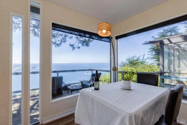 a view of beach and ocean