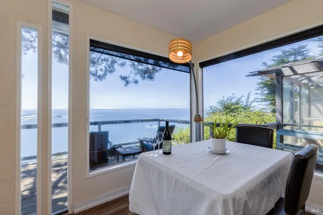 a view of beach and ocean