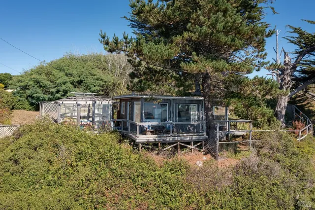 a view of a lake with mountain