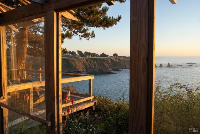 a view of beach and ocean