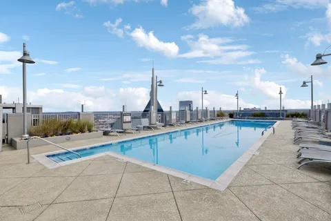 a view of a city with tall buildings